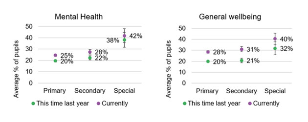 Percentage of schools currently providing support/services to pupils and households